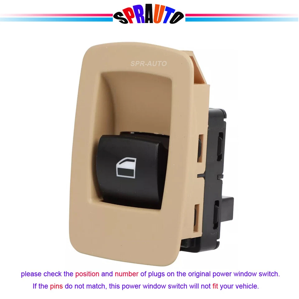 Interruptor de ventana eléctrica lado pasajero para BMW 335D 335I 335XI M3 X5 X6 V20730162  Foto 2 de 4