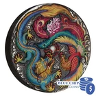 2024 $5 Dragon and Phoenix 5oz Silver Antiqued Coloured Coin COA 100