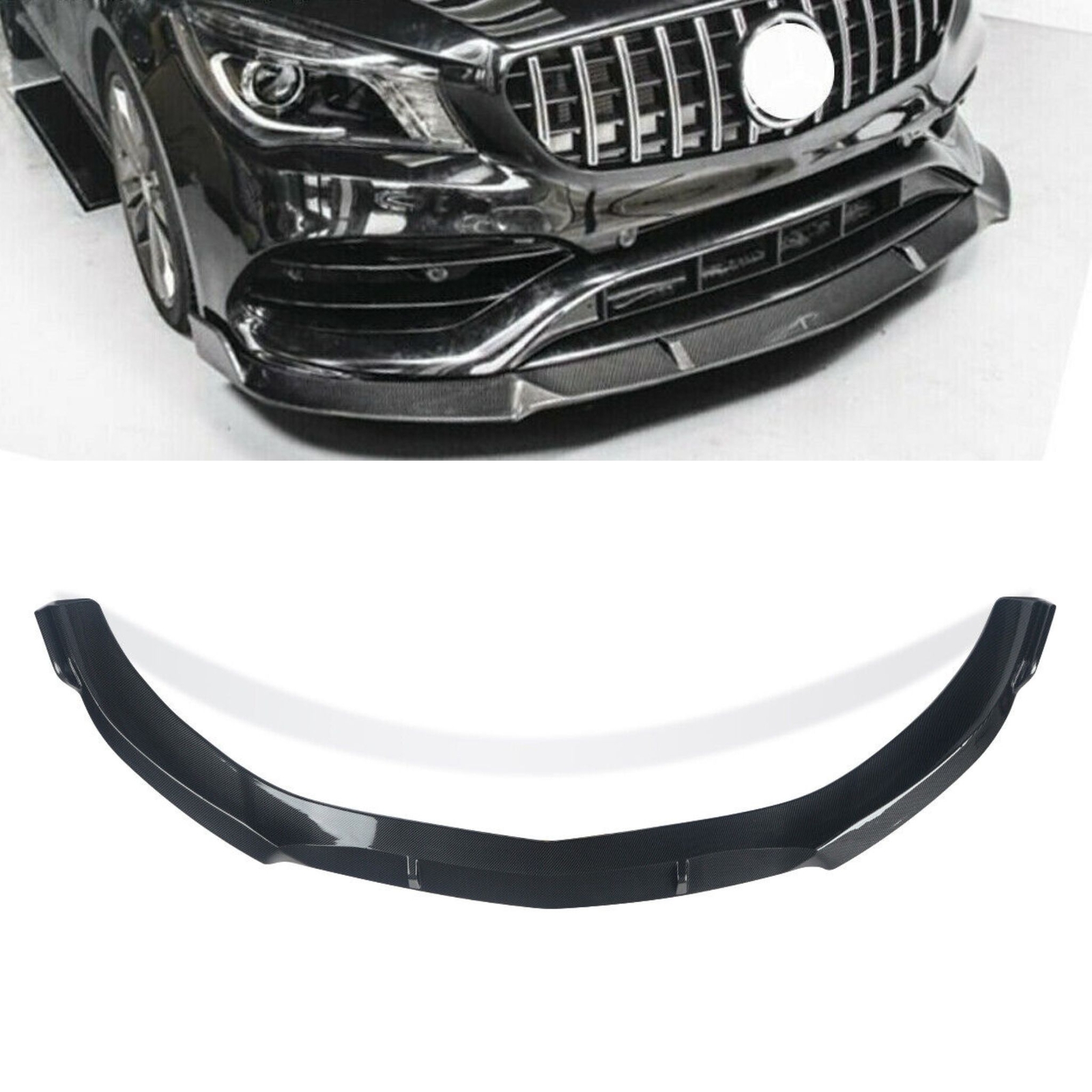 Front Splitter Compatible for MERCEDES CLA W117 C117, Spoiler Lip, Made of ABS