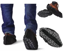 100- 500 Pairs Disposable Boot Shoe Covers Non woven X-Large Black