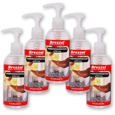 (16,76 /L) 5x 500 ml Handdesinfektion Gel gegen SARS-CoV-2 Corona-Viren