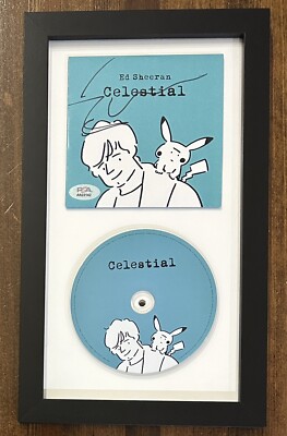 FRAMED ED SHEERAN SIGNED CELESTIAL CD COVER PSA DNA Certified