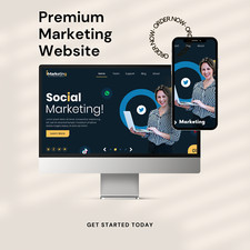 Custom Marketing Agency Website Template, Digital Marketing Shopify Website 