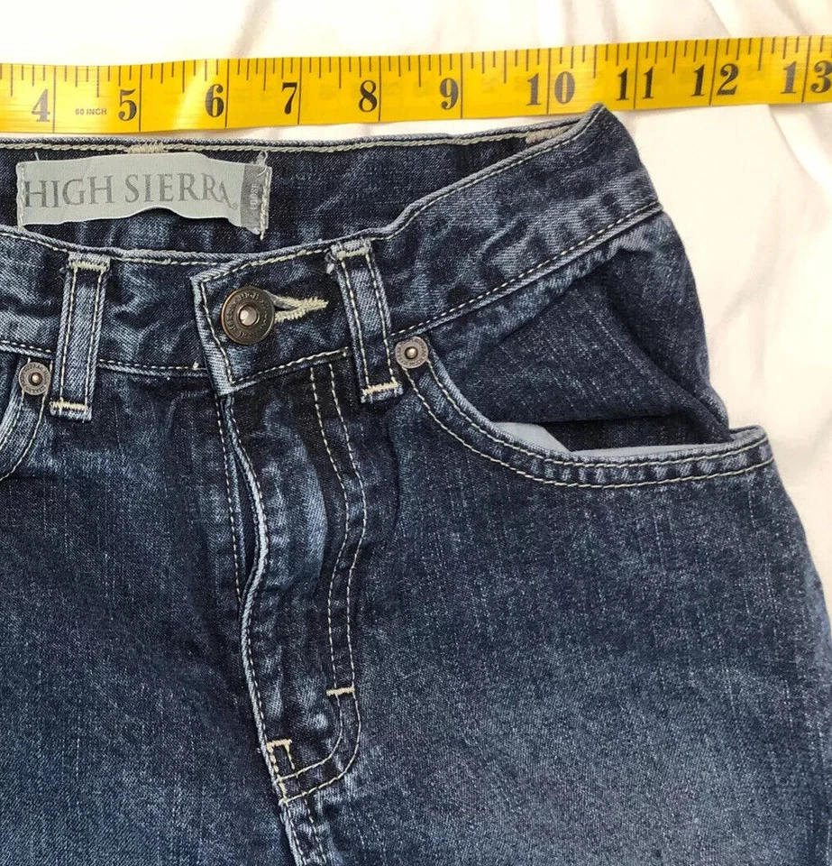 HIGH SIERRA Boys Jeans - Sz 10 SLIM - 23” inseam Blue Relaxed Loose Leg 90s VTG - Image 4 of 4