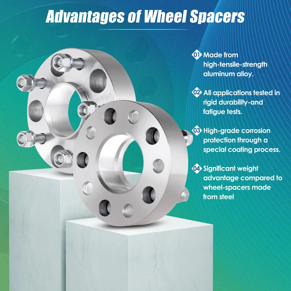 2PC 1.5" Hubcentric 5x4.75 Wheel Spacers for Chevy S10 Corvette GMC S15 Sonoma - Image 4 of 4