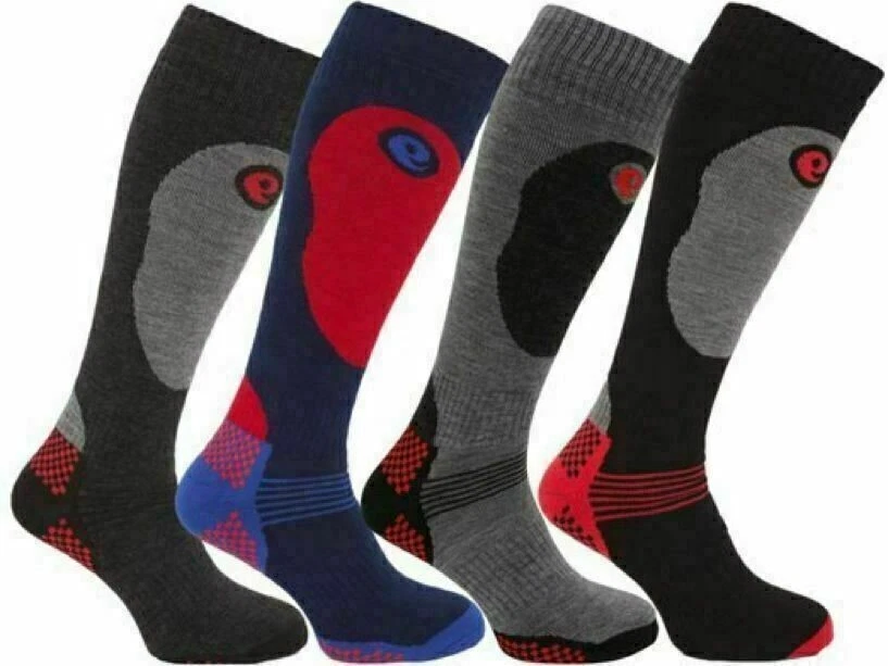4 Pairs Men's Soft Thermal Padded Long Winter Ski Socks Hiking Snowboarding