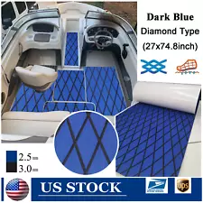 EVA Foam Teak Decking Sheet Boat Marine Flooring Carpet Dark Blue Diamond Mat