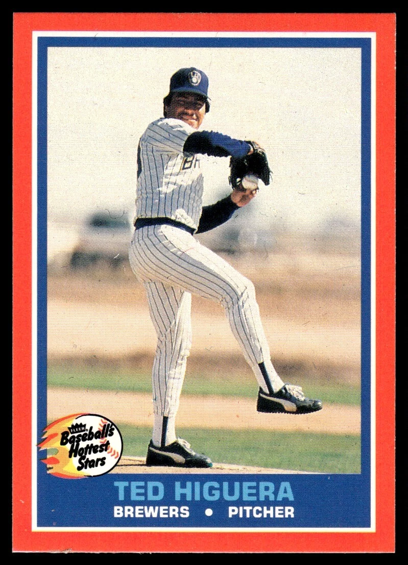 1987 Fleer Hottest Stars Ted Higuera Milwaukee Brewers #22