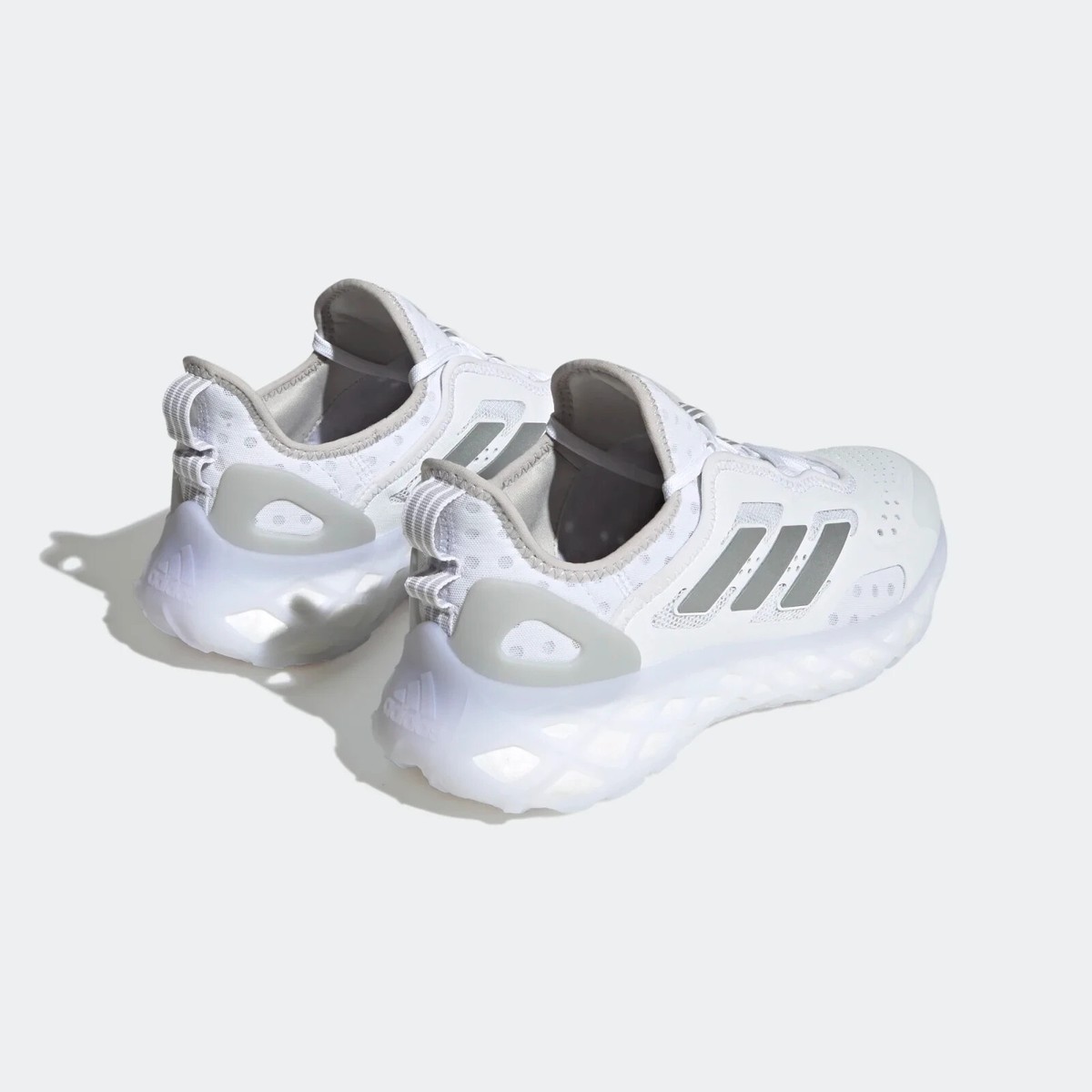 Men's Adidas Web Boost Running Shoes White / Silver Sz 8.5 HQ6992
