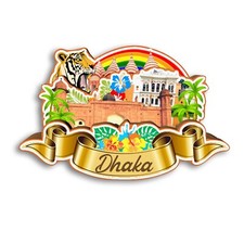 Dhaka Bangladesh Refrigerator magnet 3D travel souvenirs wood craft gifts