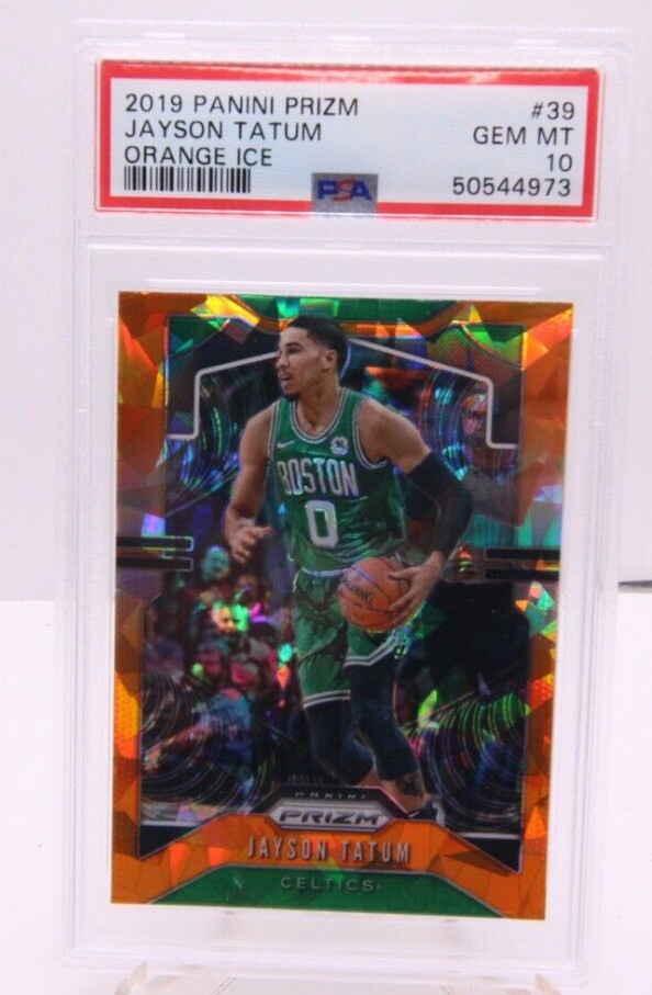 Jayson Tatum PSA 10 GEM MT 2019 Prizm Orange Ice #39
