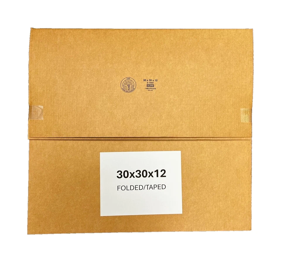 30" x 30" x 12"  CARDBOARD BOX - 200 lb -  SINGLE BOX - Image 4 of 4