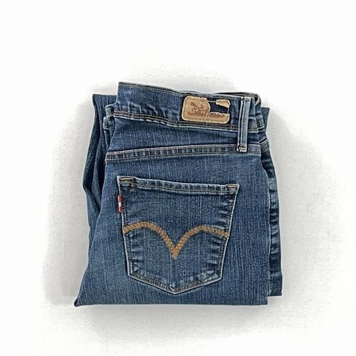 Jeans Levis donna 512 perfettamente dimagrante gamba dritta blu vita media 28x29 - Foto 7 di 9