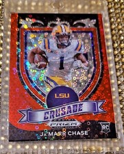 💯LOOK 👀 MINT‼️ 2021 Panini Prizm Ja'Marr Chase RC CRUSADE RED🔴DISCO #162 2