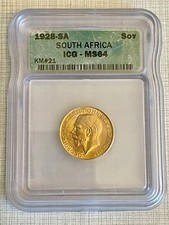 South Africa 1928-SA King George V Sovereign Gold ICG MS64 Sku# 50