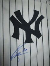Russell Athletic CURTIS GRANDERSON signed NEW YORK YANKEES (XL) Baseball Jersey