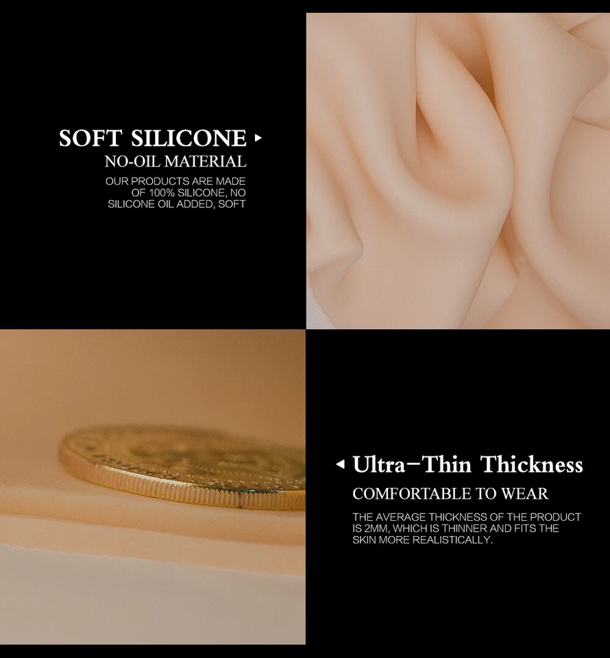 Realistic Silicone Breast Female Head Mask Face Mask Cosplay Crossdresser - Image 4 of 4