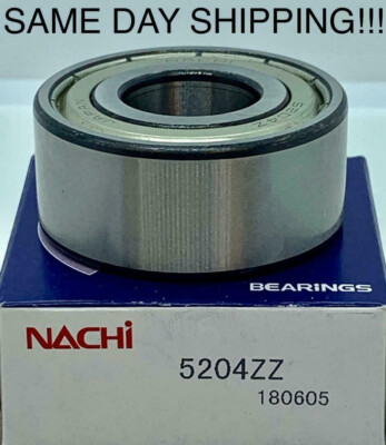 NACHI 5204 ZZ Deep Groove Ball Bearing, Metal Shielded 3205