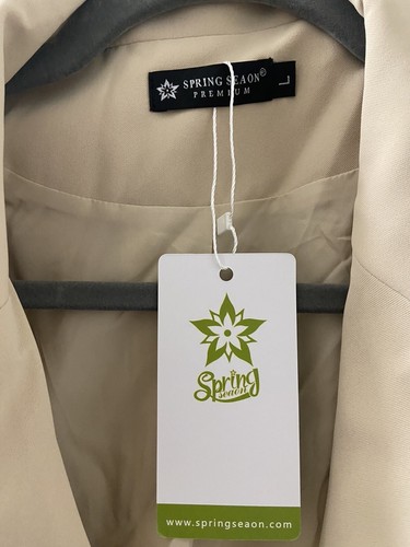 Spring Seaon premium women's jacket khaki L NWT - Picture 2 of 5