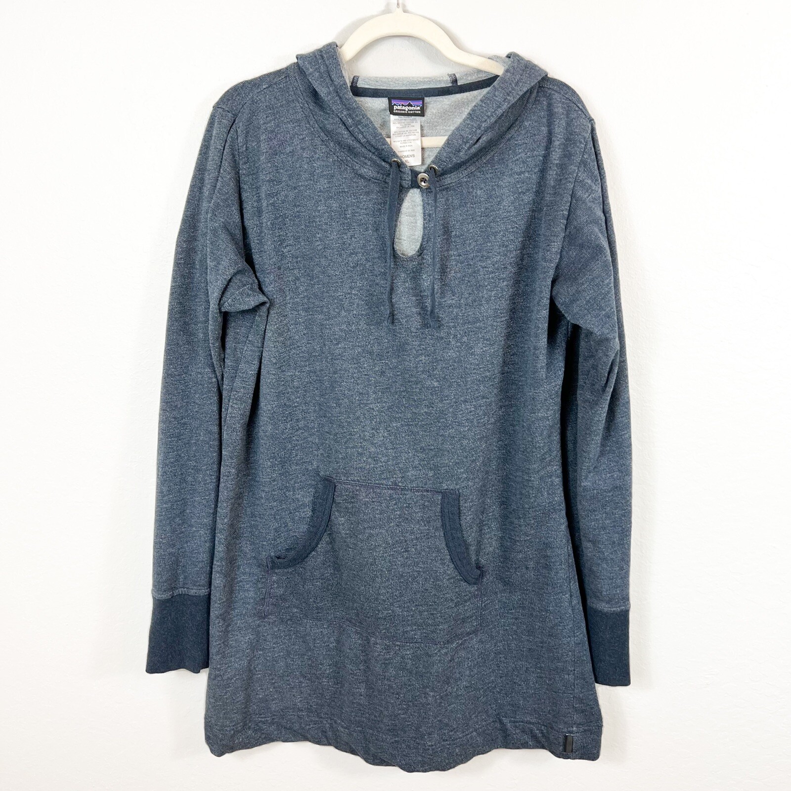 PATAGONIA Blue Sweatshirt Dress w/ Hood 