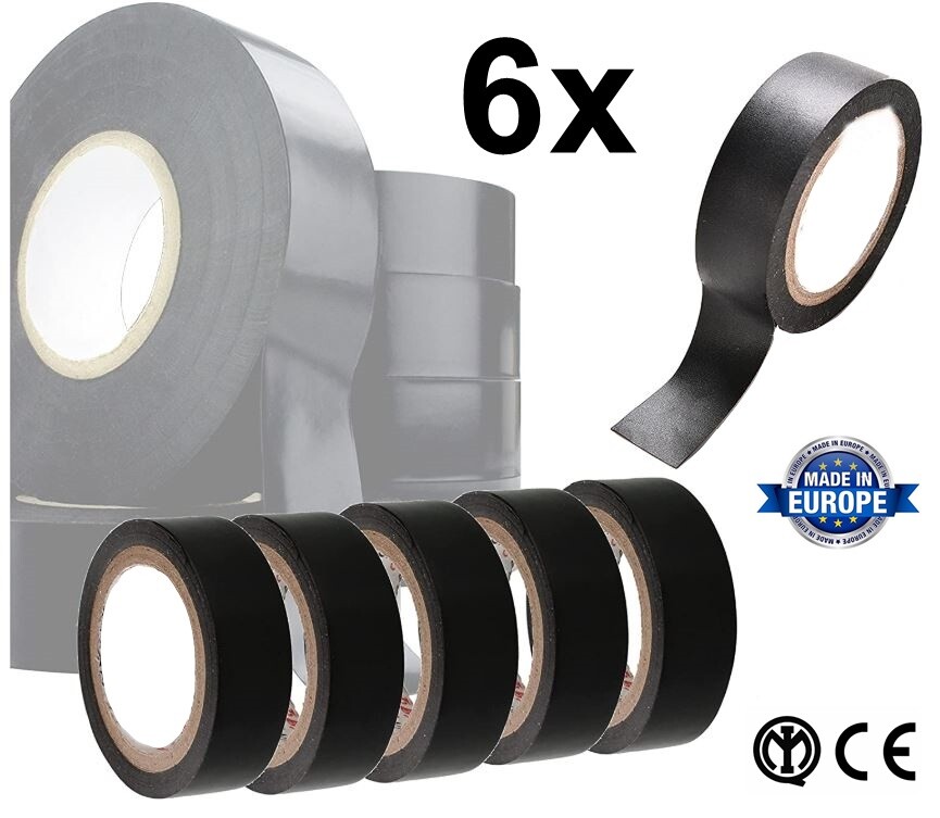 Eurocel – Nastro Isolante Adesivo Isotape Nero 15×10 10 Pezzi