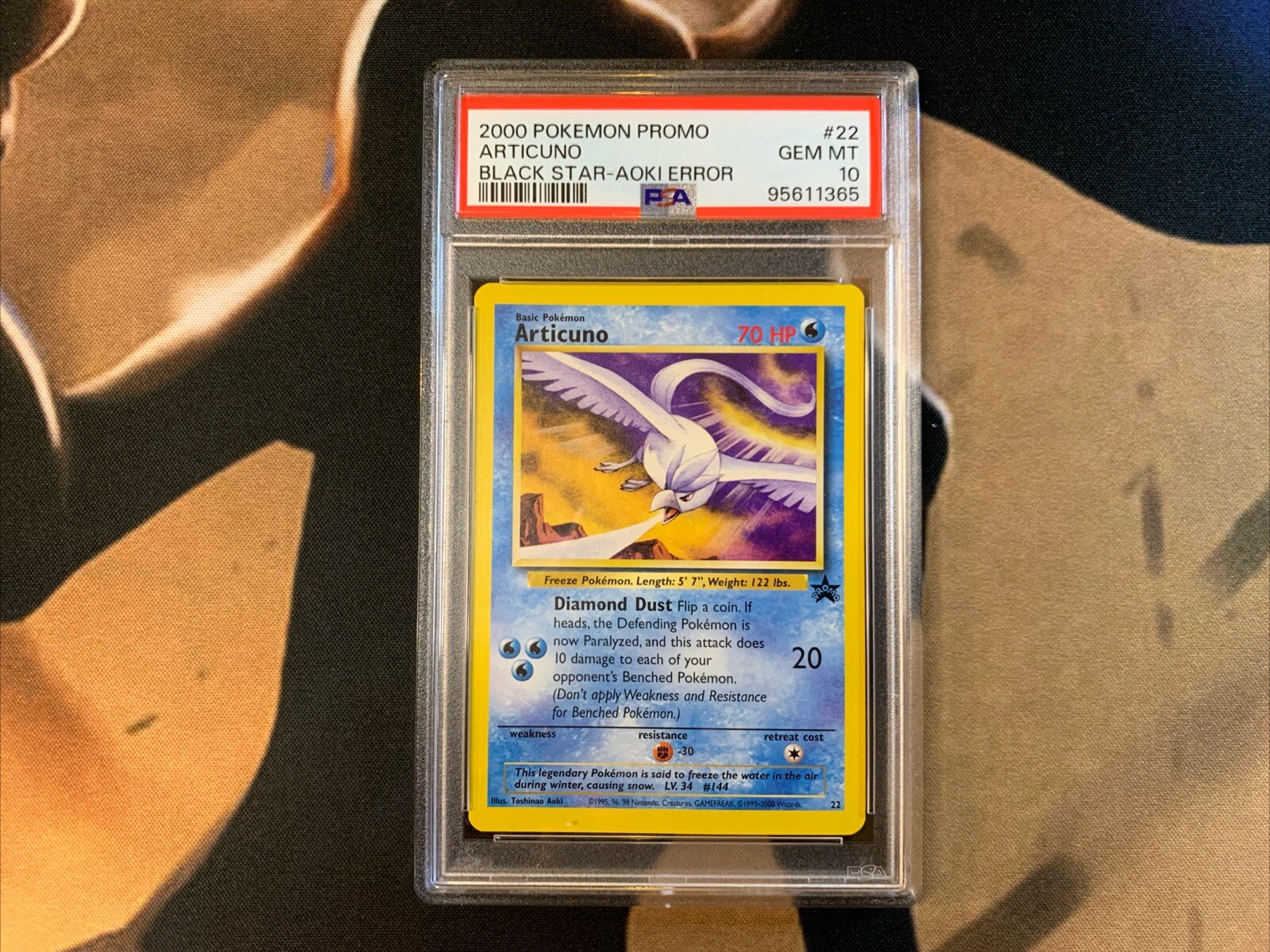 Articuno PSA 10 Black Star Promo 22 Aoki Error Pokemon Card Gem Mint