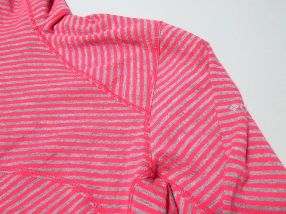 Camisa Columbia Mujer Talla S Manga Larga Rosa 1/2 Cremallera Rayas Omni-Mecha Activa Foto 4 de 4