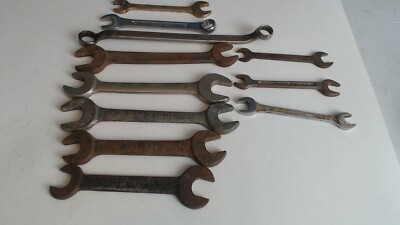 Vintage Assorted Lot of 11 Wrenches BARCALO GEDORE WARDS SUPERRENCH + OTHERS 