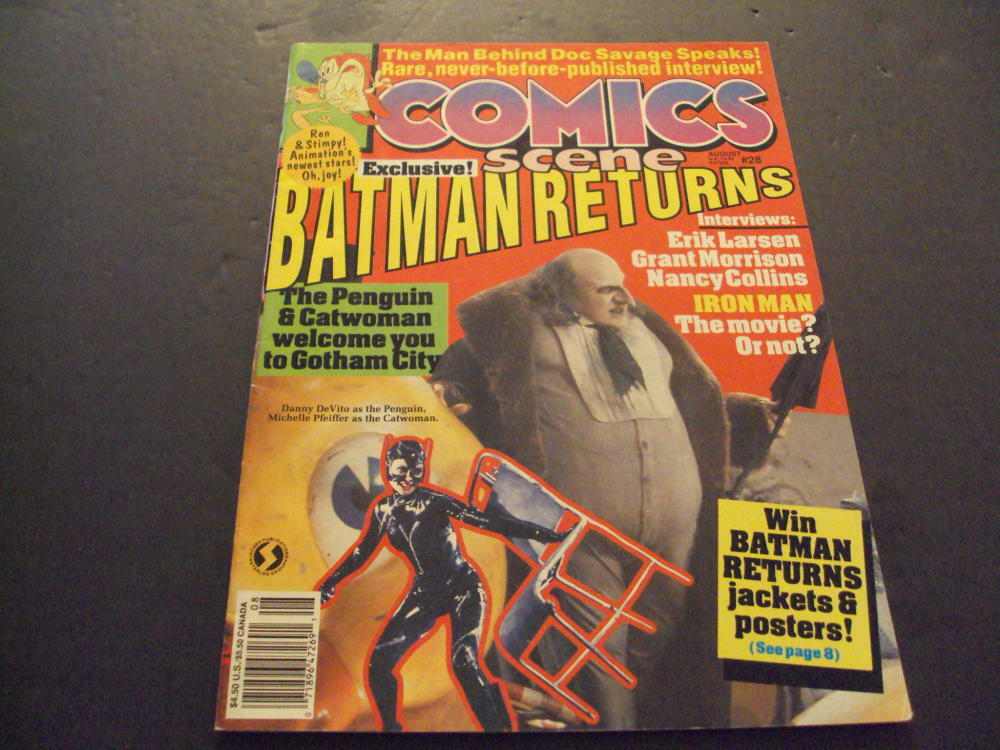 Comics Scene #28 Aug 1992 Exclusive: Batman Returns, Doc Savage Speaks ID:50590