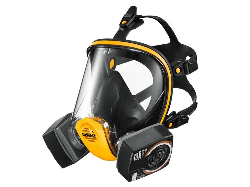 DeWalt A2P3 Full Face Mask Respirator - Large, Durable Protection