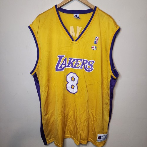 Vintage Champion Kobe Bryant Jersey Los Angeles Lakers #8 Size 52 XXL 2XL - Picture 12 of 13