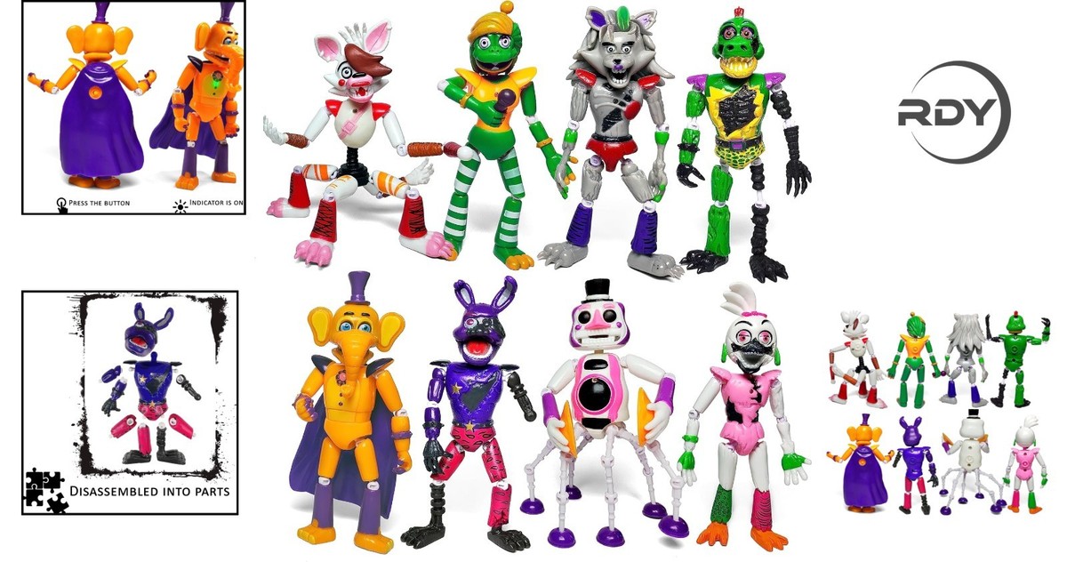 Five Nights at Freddy's フィギュアセット Ultimate 8-Piece FNAF Action Figure Set - Inspired by Five Nights