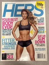 MUSCLE & FITNESS HERS bodybuilding exercise magazine KARINA ELLE Winter 2019