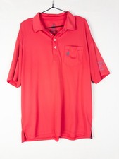 Johnnie O Prep Formance Polo Shirt Mens XL Red Golf Logo Collared Pockets