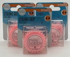 Invisibobble Power Strong Grip Hair Rings Pink Lot Of 3 Packs 9 Total