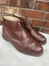 Hawkins Astronaut Soled Vintage Brown Wool Lined Leather  Boots Roughly UK8.5