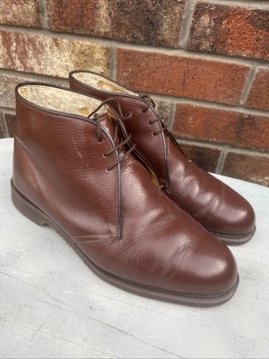 Hawkins Astronaut Soled Vintage Brown Wool Lined Leather Boots Roughly UK8,5