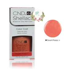CND Shellac UV Gel Polish 0.25 oz NIB Desert Poppy