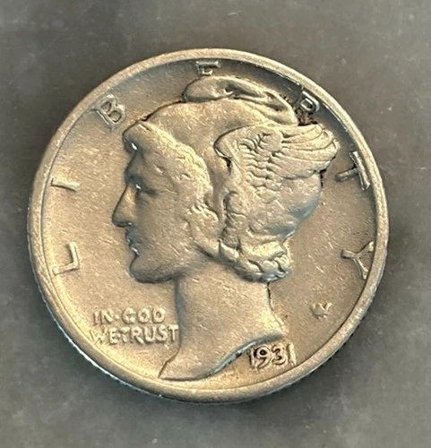 1931-D Mercury Dime - XF - Extremely Fine - 90% Silver