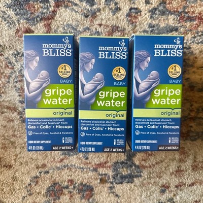 Mommy's Bliss Gripe Water - 4 fl 3 Boxes EXP 08/26 (lot Of 3)