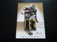 DONTE STALLWORTH 02 UPPER DECK GRADED GOLD EVENT WORN JERSEY ROOKIE  CARD #/125