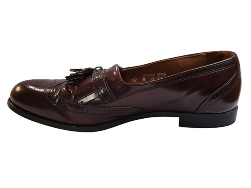 VTG BOSTONIAN Classics USA Made Mens Brogue Wingtip Tassel Loafer Leather 12 M - Picture 5 of 8