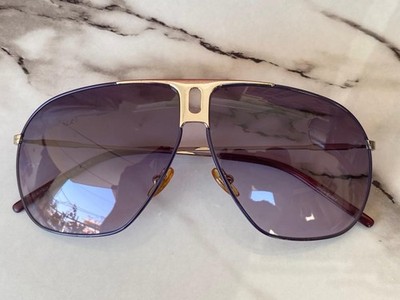 ULTRA RARE Vintage YSL 2117/S Sunglasses Navy Gold Aviator Kanye West Grail 62mm