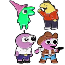 Smiling Friends Enamelled Brooches Cartoon Pins Backpack Lapel Badges Gift New