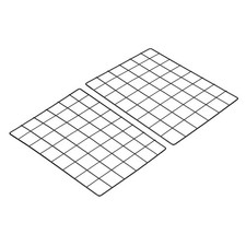 16"x12" Wire Grid Panel, 2pcs for Home Office, Black