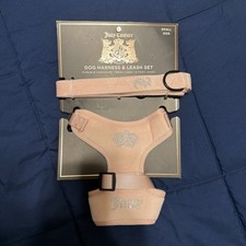 Juicy Couture Pet 6 Ft Velour Dog Leash  Bedazzled Harness SET Pink Size : S