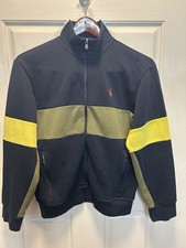 Polo Ralph Lauren Colorblock Double Knit Track Jacket Navy/Olive/Volt - Men s M