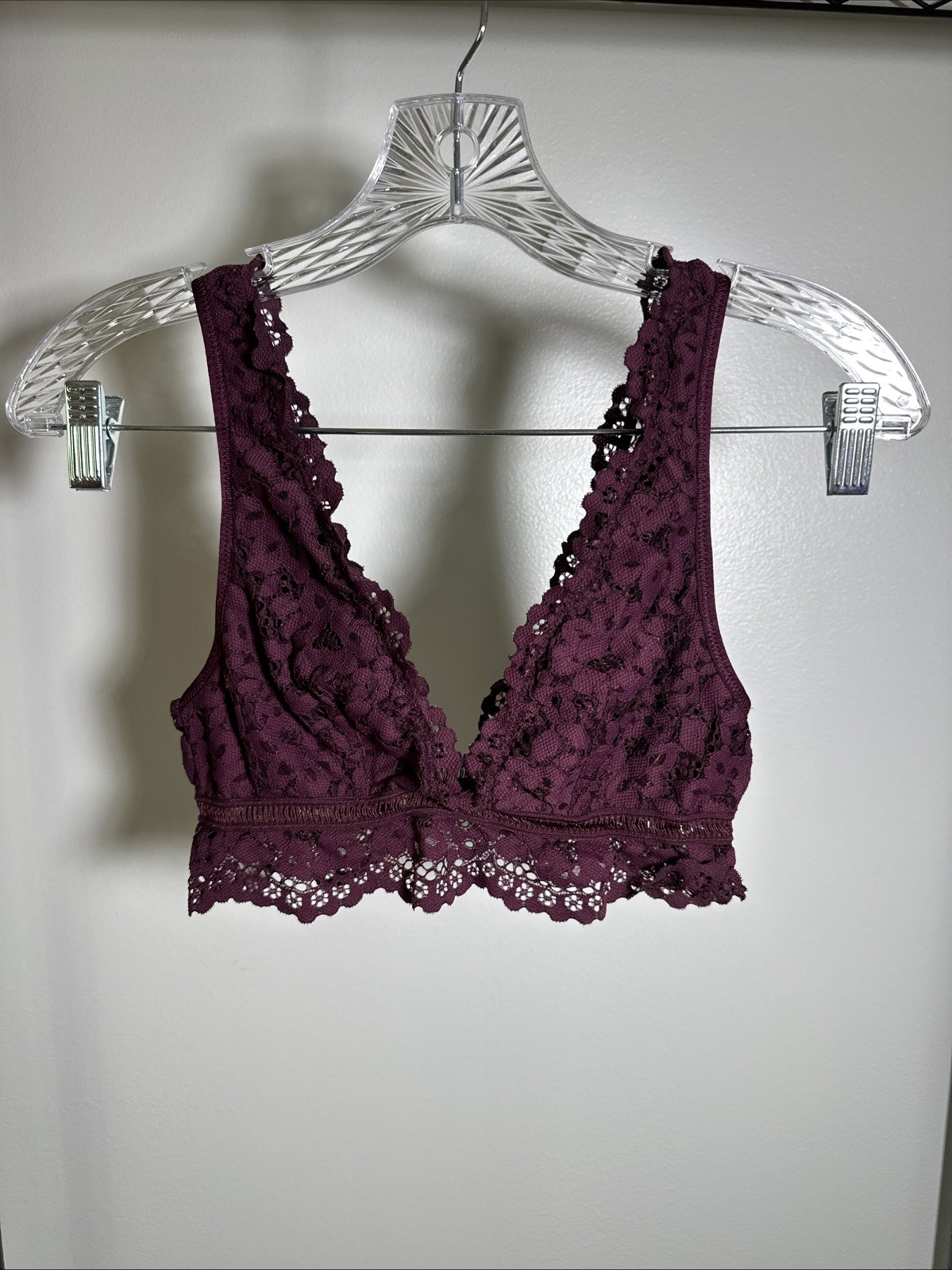 Victoria's Secret Lace Bralette Size Small Burgundy