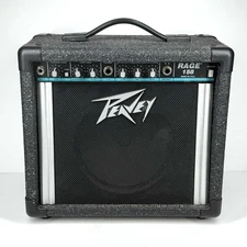Peavey Rage 158 Guitar Teal Stripe Amp 15W Vintage Guitar Amplifier Made in USA