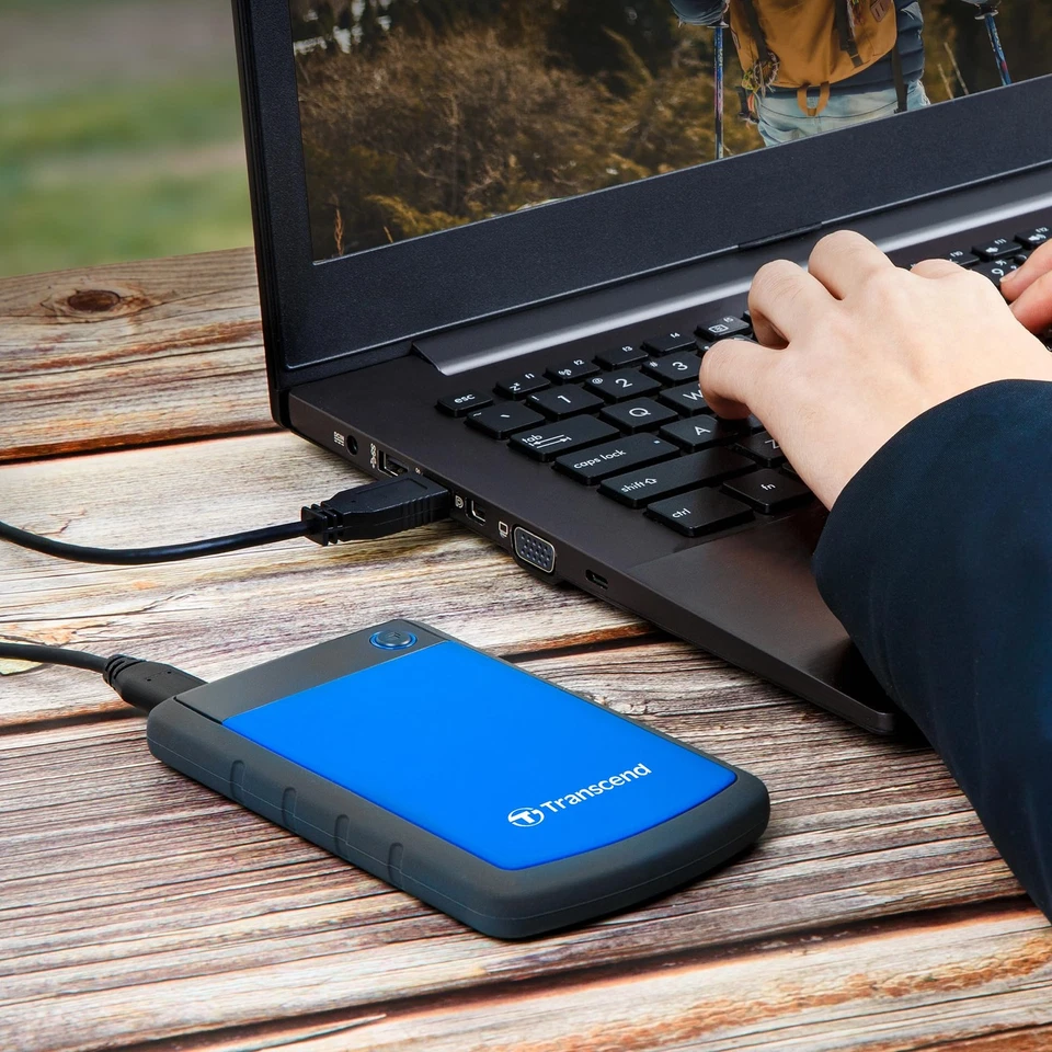 Transcend StoreJet 25H3 Portable Hard Drive 2TB USB 3.1 Shockproof Backup - Image 2 of 2